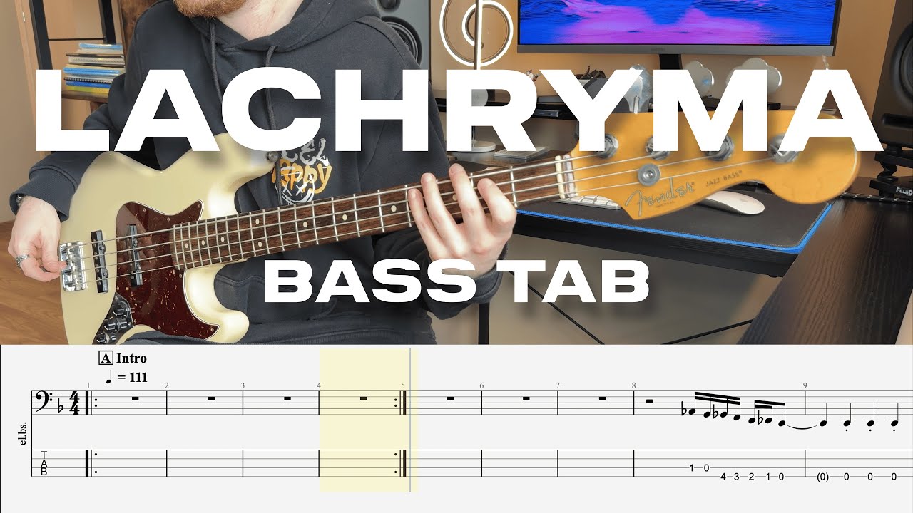 Ghost - Lachryma // Bass Cover // Play Along Tab and Notation