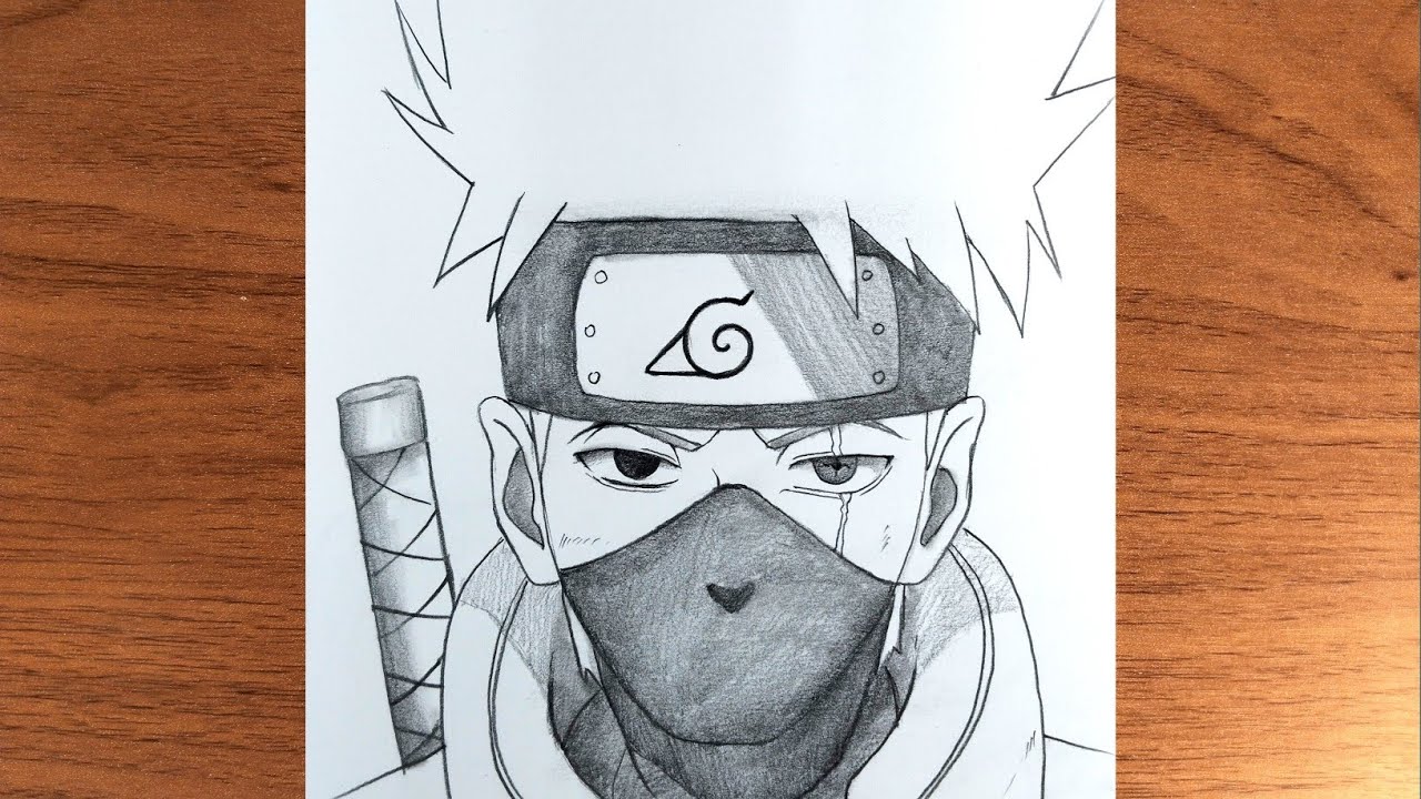 Easy Anime Drawing || How to Draw Kakashi Hatake Step by Step || Naruto Drawing for Beginners