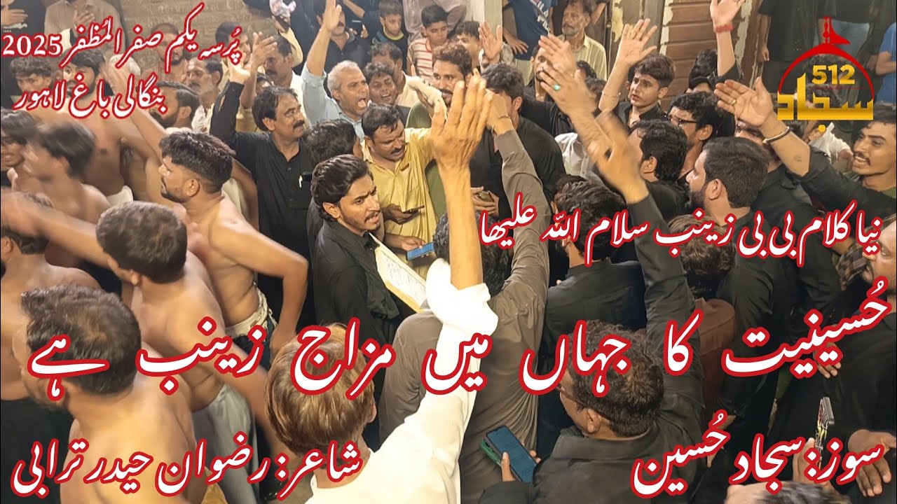 New Noha Bibi Zainab a.s | Mizaj Zainab Hai | Sajjad Party | Bangali Bagh Lahore 2025