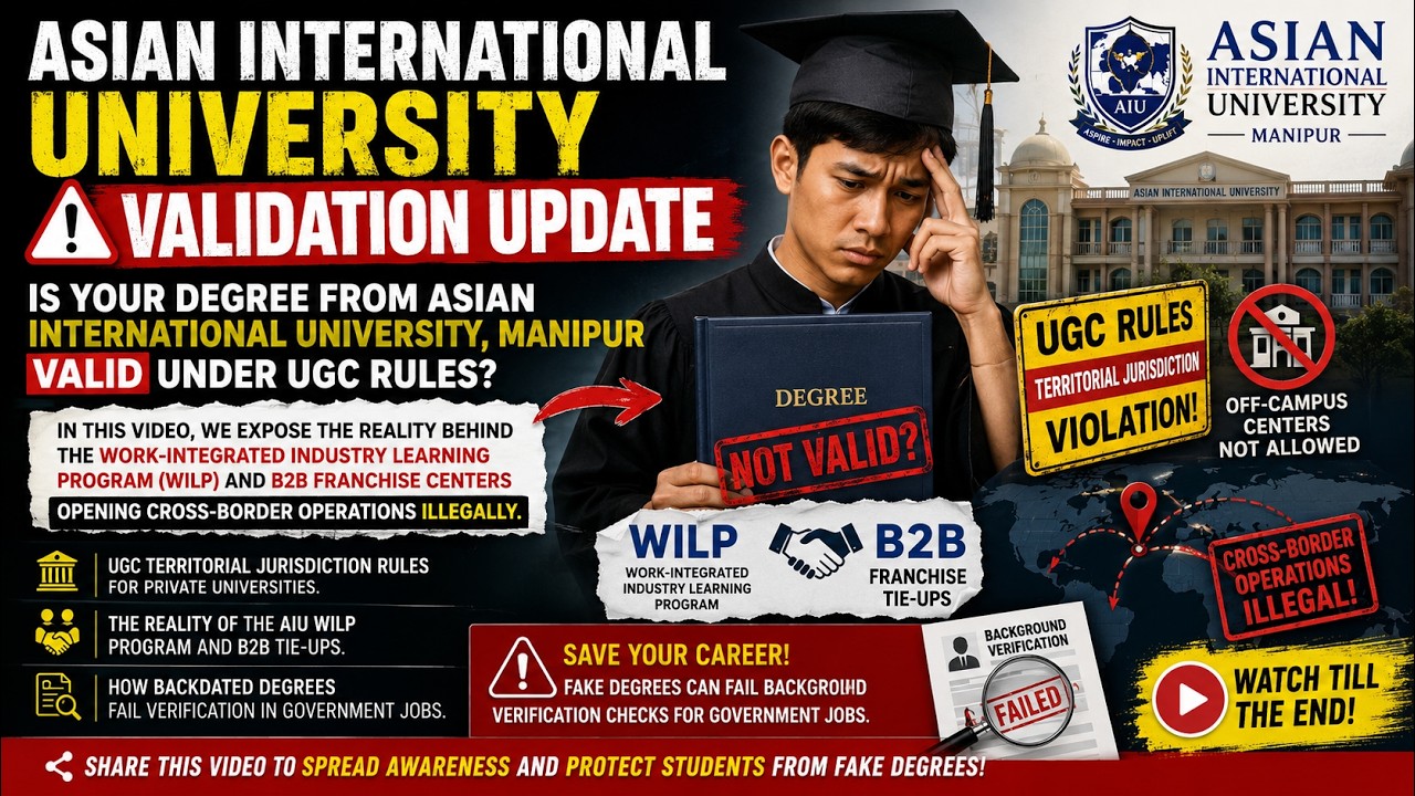 Caution! Asian International University Manipur Franchise Reality Exposed