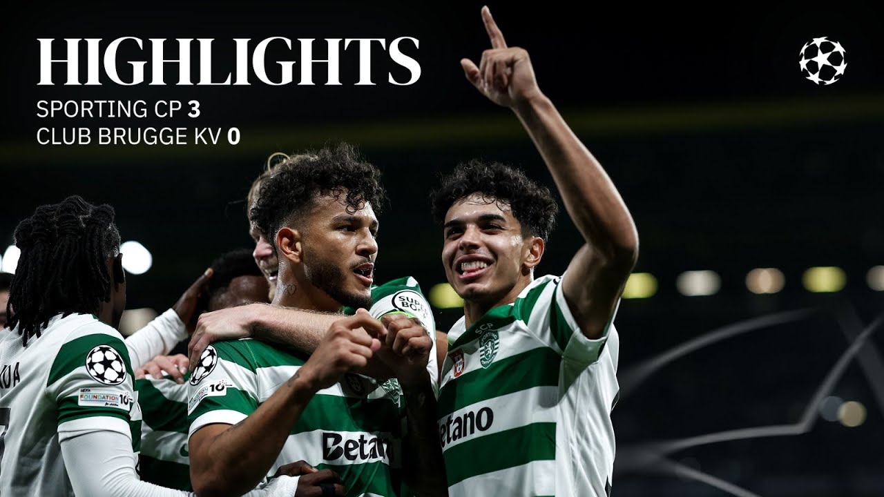 Resumo | Liga dos Campe&otilde;es: Sporting CP 3-0 Club Brugge KV
