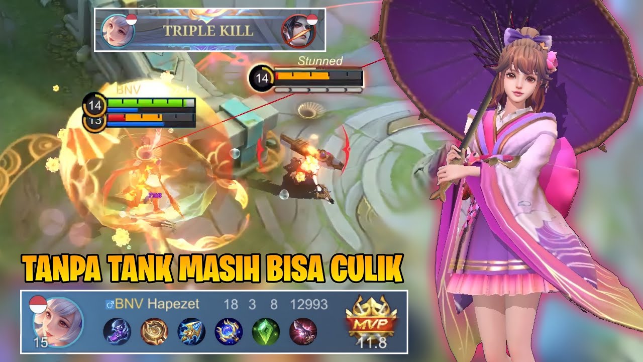 Kagura Tanpa Combo Tank? Ga Masalah. Nih Kagura Solo Open War | Mobile Legends