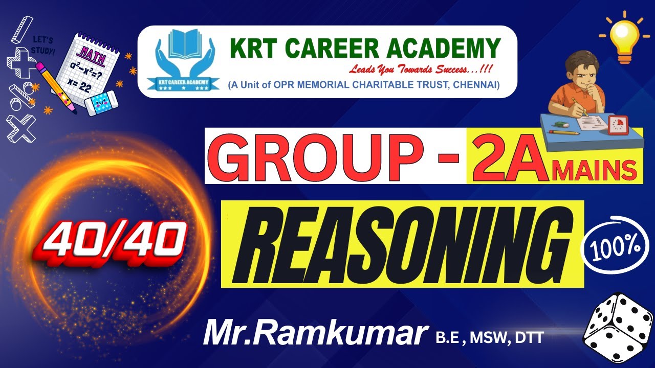 TNPSC Group - 2A MAINS | General Intelligence and Reasoning | (40/40) #group2a #tnpsc reasoning