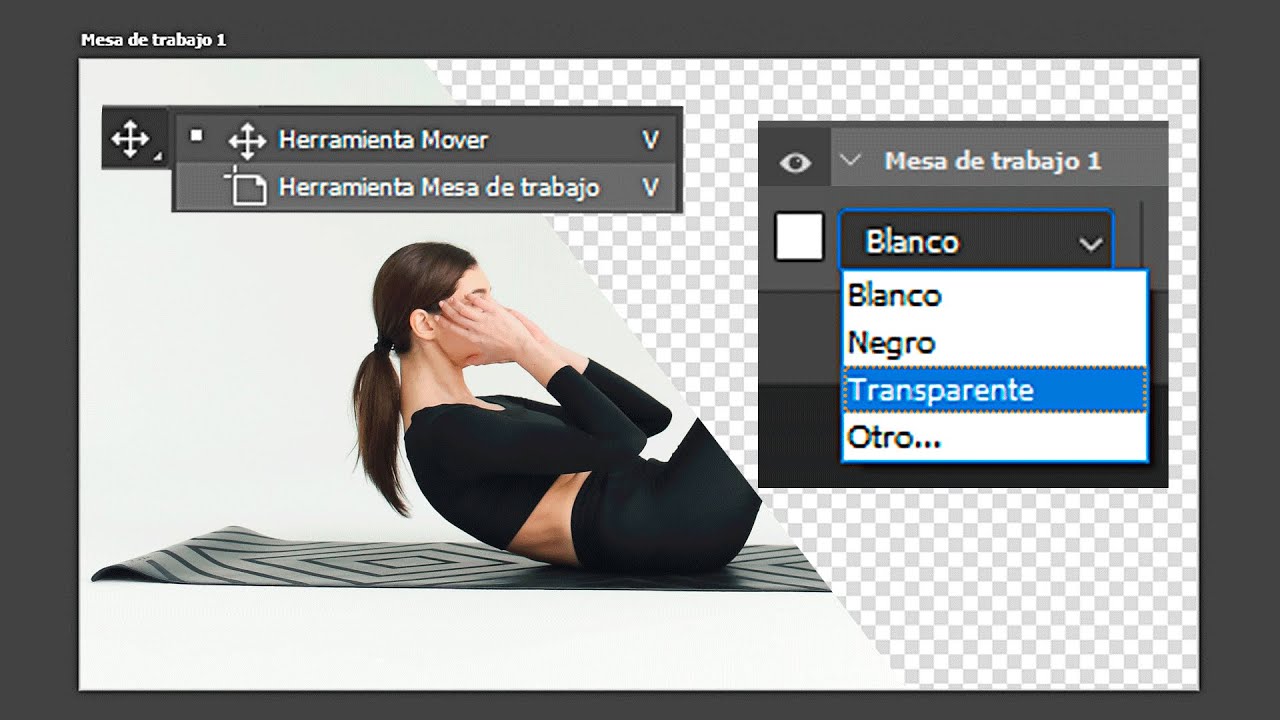 Como Exportar con transparencia con Mesa de Trabajo en Photoshop