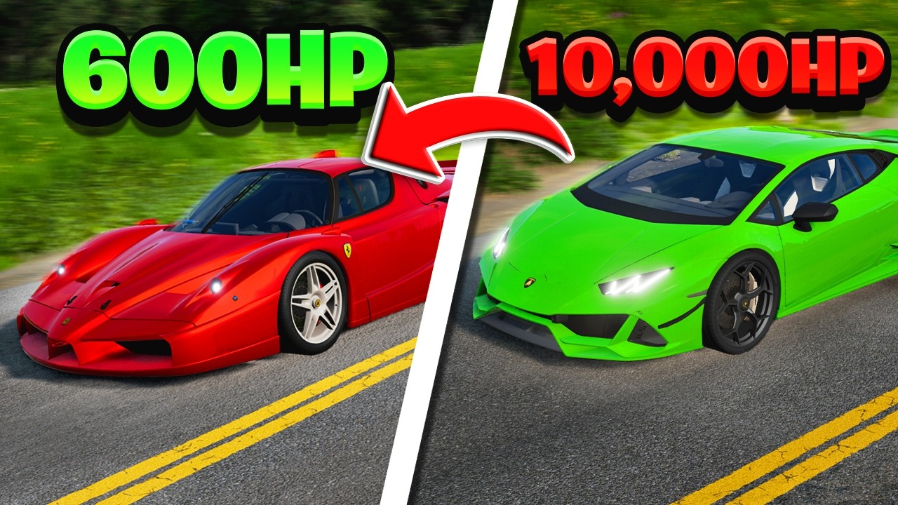 Every Time I Crash I Drive a NEW Supercar in BeamNG Drive