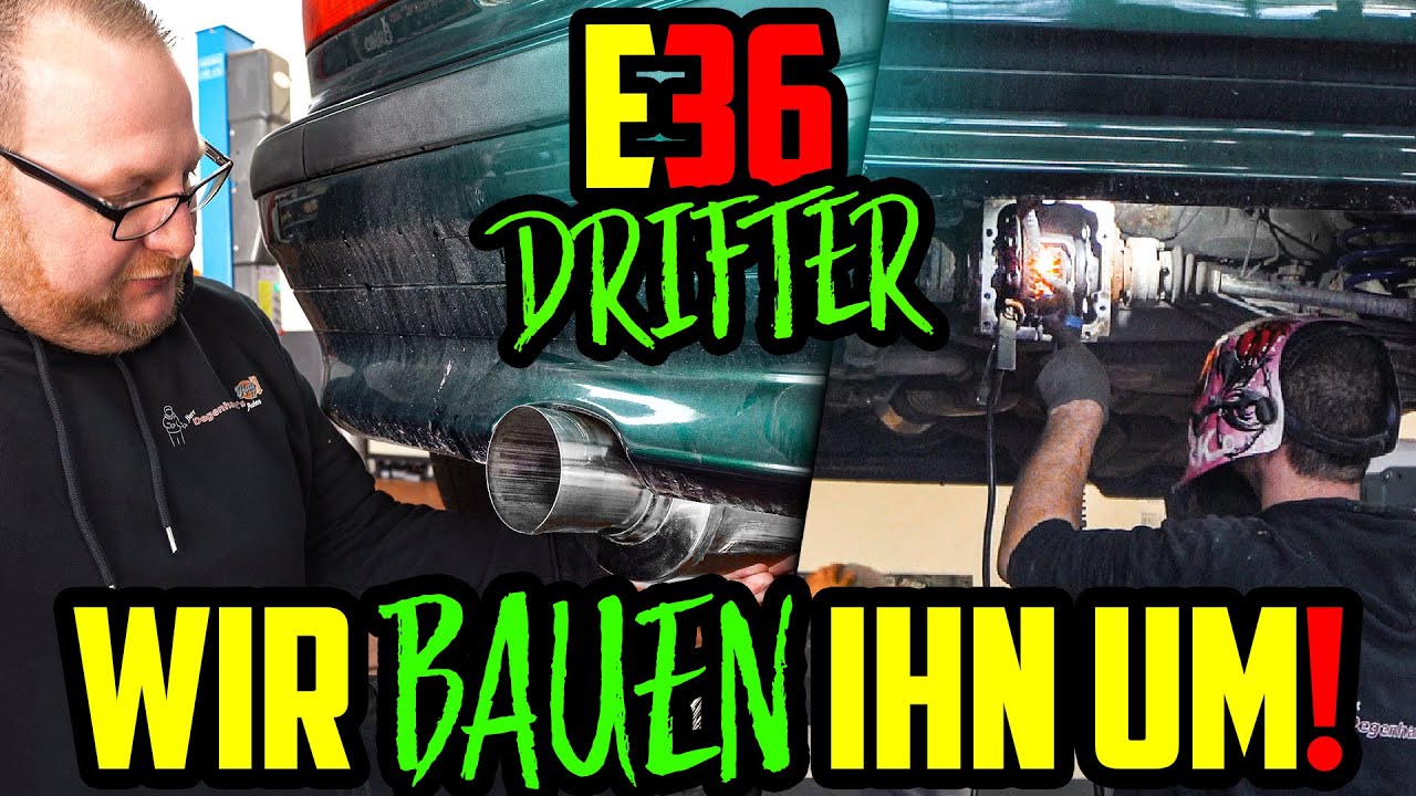 Jetzt geht er QUER, 100% Schutzgassperre! - BMW E36 Compact - Differential, Fahrwerk, Auspuff!