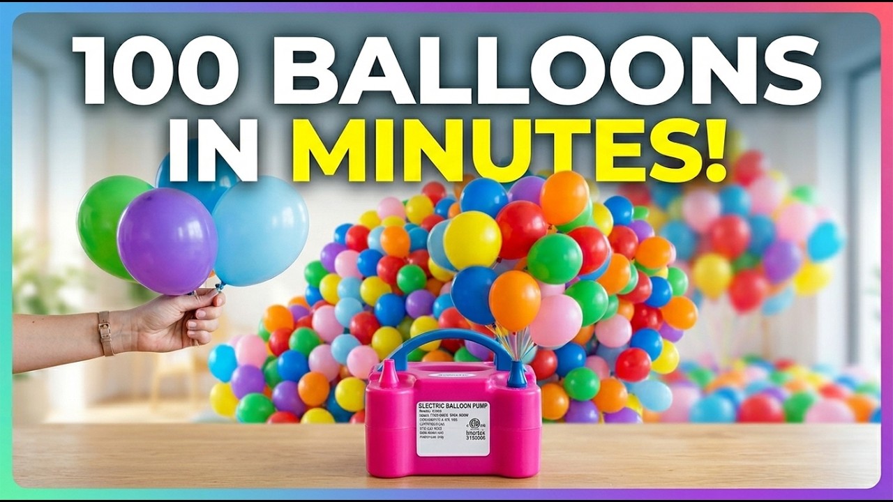 Electric Balloon Pump How To Use | Party Propz Balloon Pump Review & Demo