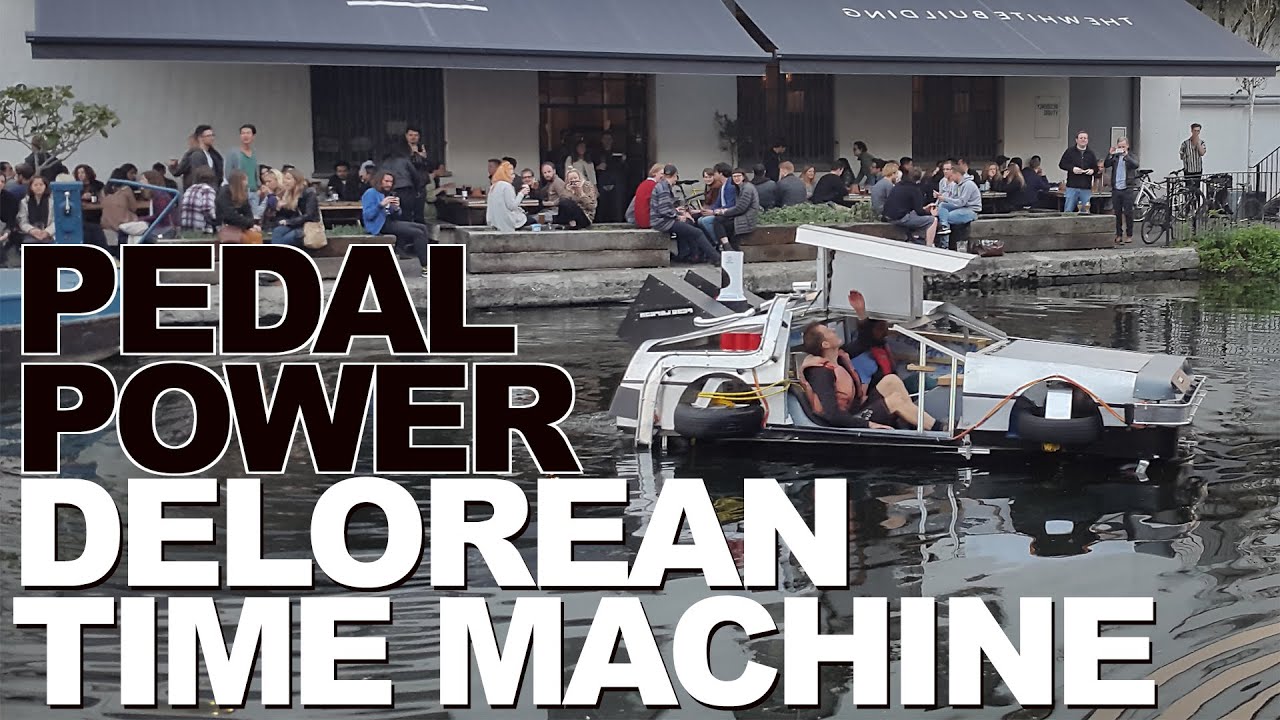 Delorean Boat - Pedal powered, Delorean Time Machine pedal boat - THE PEDELOREAN!