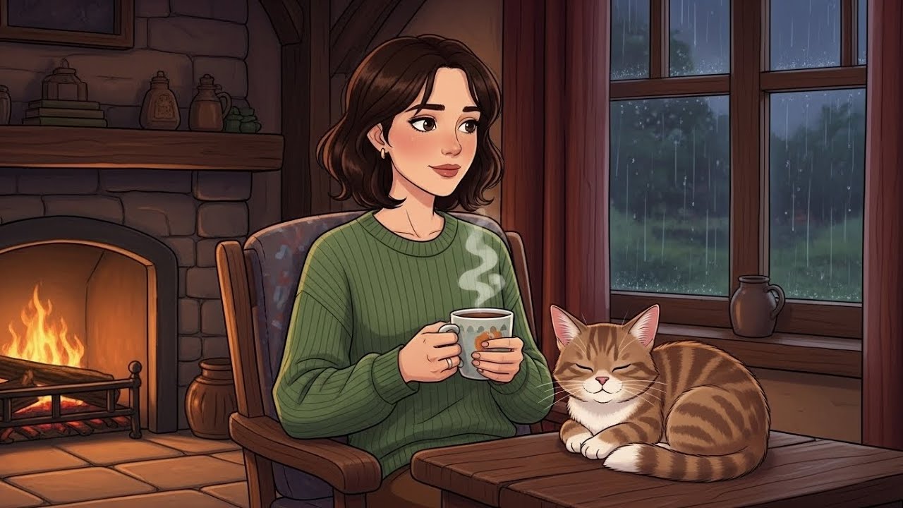 🌧️🚜 A Rainy Morning in the Countryside | Ghibli Cozy ASMR ☔☕