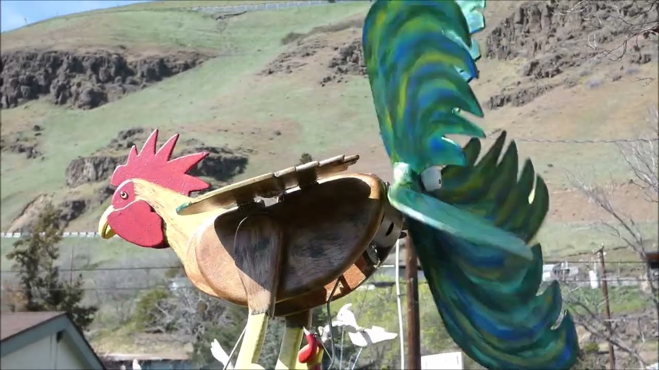 Crowing rooster whirligig #2 all finished!!. 4/1/24 #outdoor art #folk art