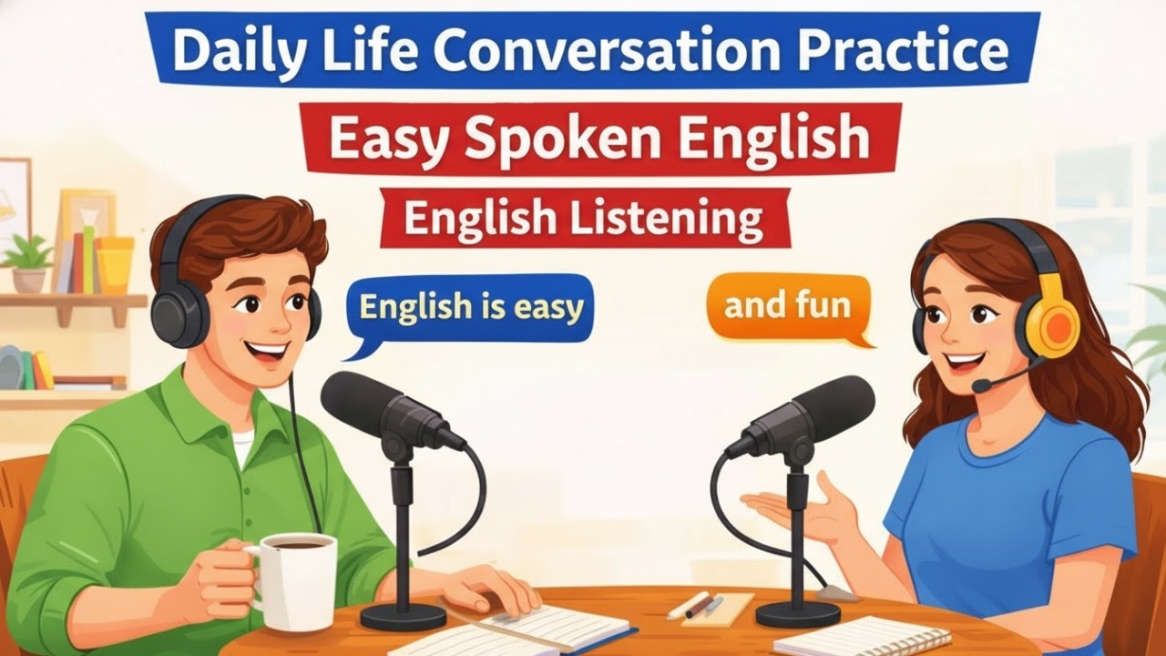 Daily Life Conversation Practice  A1 Level English Listening  Easy Spoken English