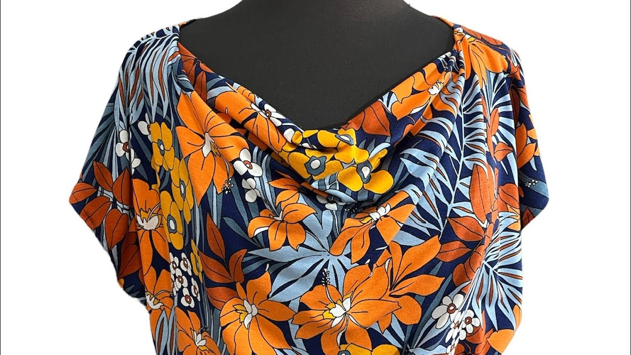 Tutorial cucito facile / Blusa con scollo drappeggiato / Tutorial per principinati /susi680