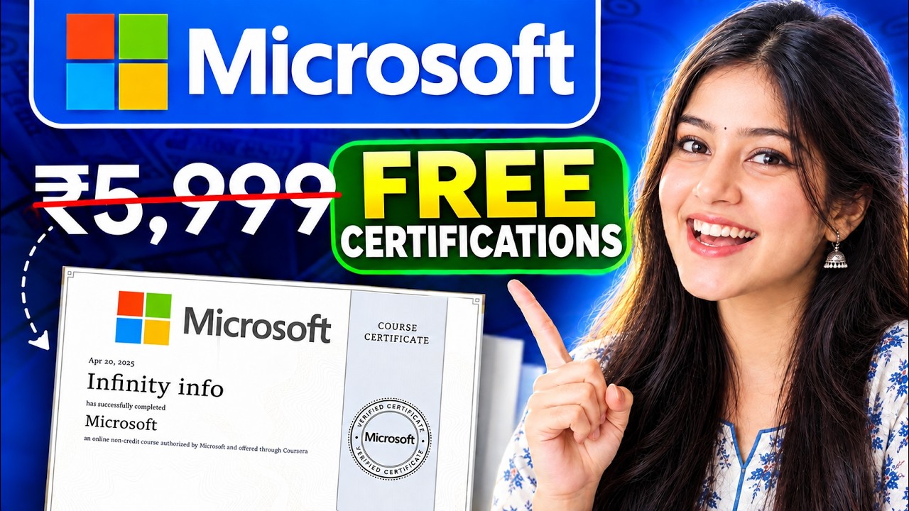 🔴(Official) Microsoft Free Certification Courses | Learn Skills & Get Certificate🔥