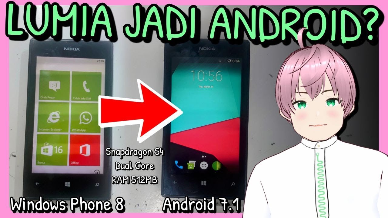 Mencoba install Android di Nokia Lumia 520 - Android4Lumia Lineage OS 14.1 [vTuber Indonesia]