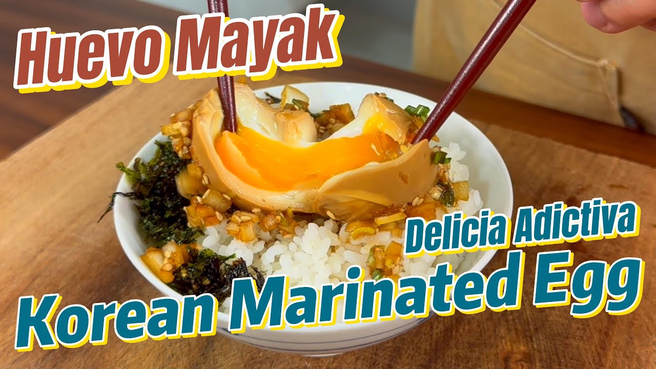 Comó Preparar Huevo Mayak Coreano | Spicy Korean Marinated Egg Recipe | OHAYO KITCHEN