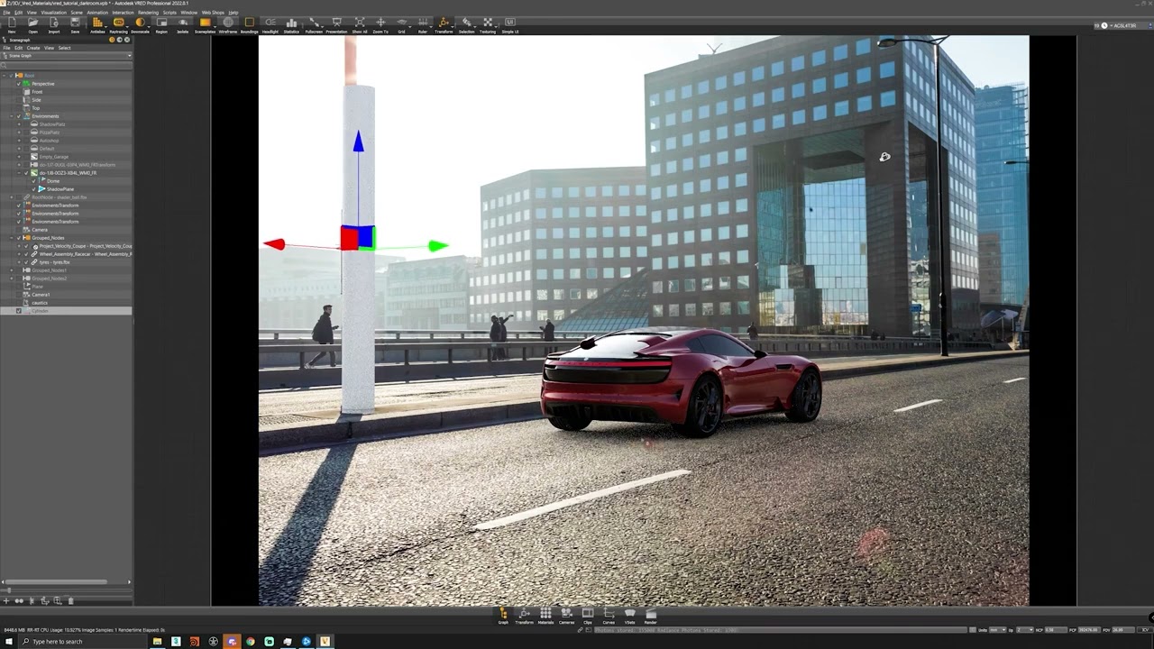 VRED Rendering Tutorial 05: Exterior scenes