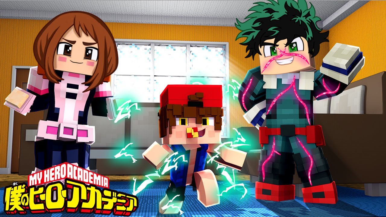 Minecraft - Who's Your Family? O FILHO de MIDORYA DEKU e URARAKA ! My Hero Academia