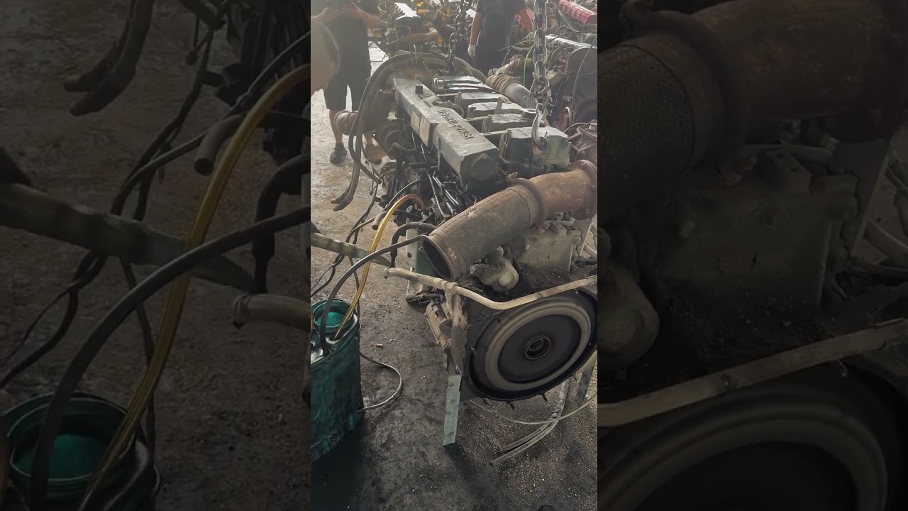 Restarting a very old abandoned diesel Engines #shorts #usedengine