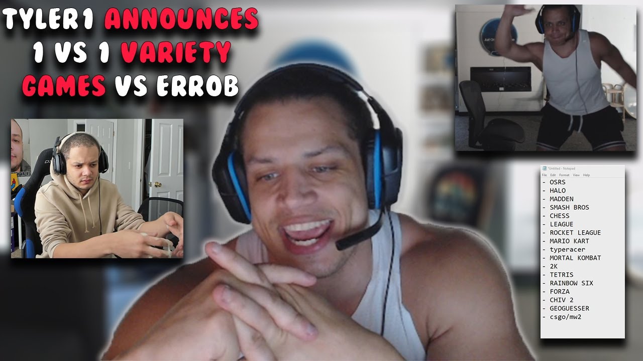 TYLER1 Announces 1 vs 1 Variety Games VS Errob221 His Brother & Got So Hyped Starts Dancing