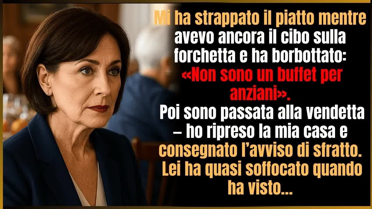 A Natale mia nuora mi ha tolto il piatto dicendo “Hai già mangiato abbastanza, nonna”  L’ho ripr