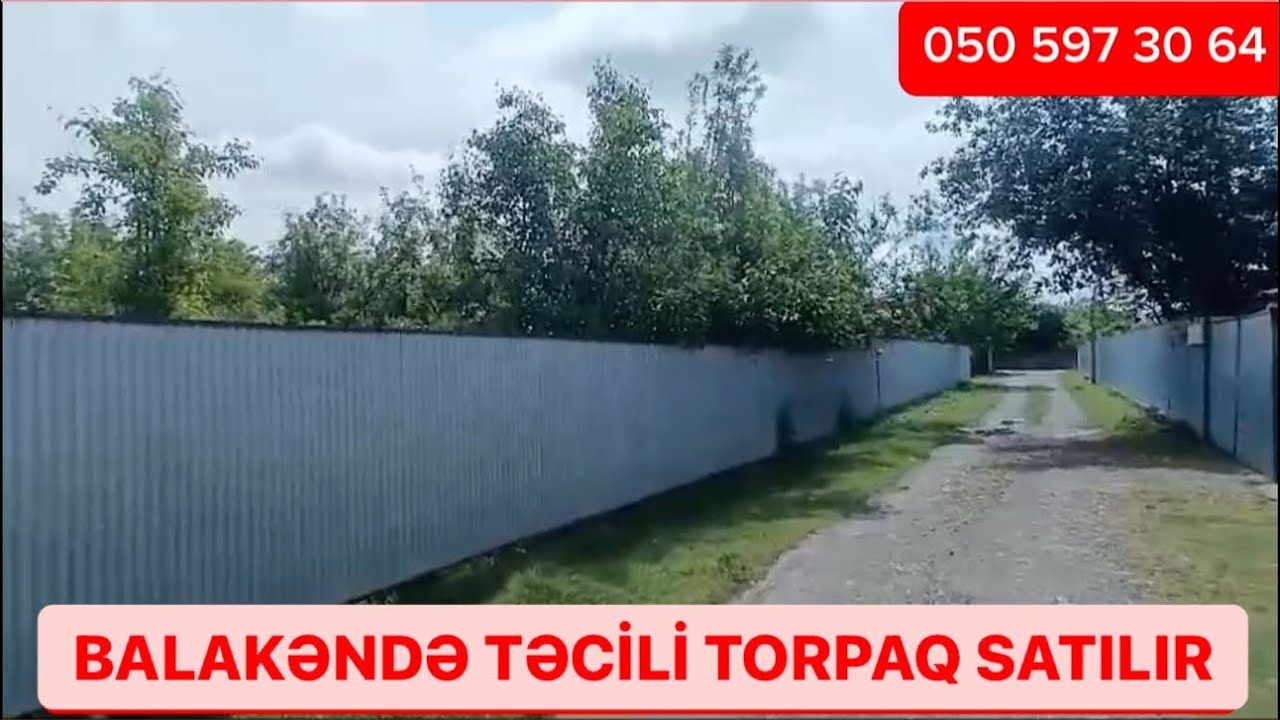 1054 Balakəndə TƏCİLİ 15 sot həyətyanı torpaq satılır. 13 000 azn qiyməti.