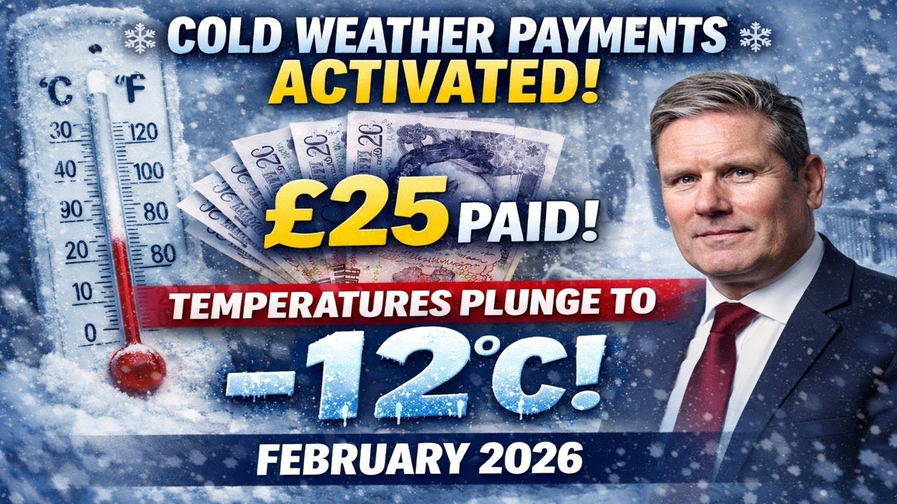 Cold Weather Payments ACTIVATED ❄️ &pound;25 Paid as UK Temperatures Plunge to -12&deg;C | February 2026