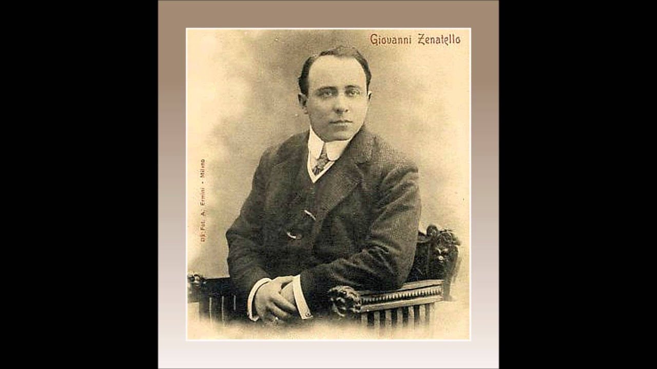 Tenore GIOVANNI ZENATELLO -  Pagliacci "No, pagliaccio non son" - (1909)