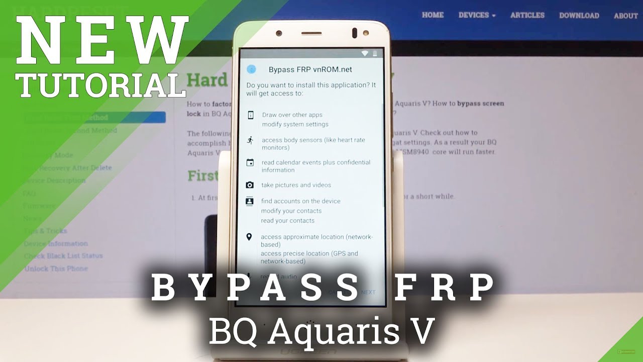 How to Bypass Google Verification in BQ Aquaris V - Skip FRP