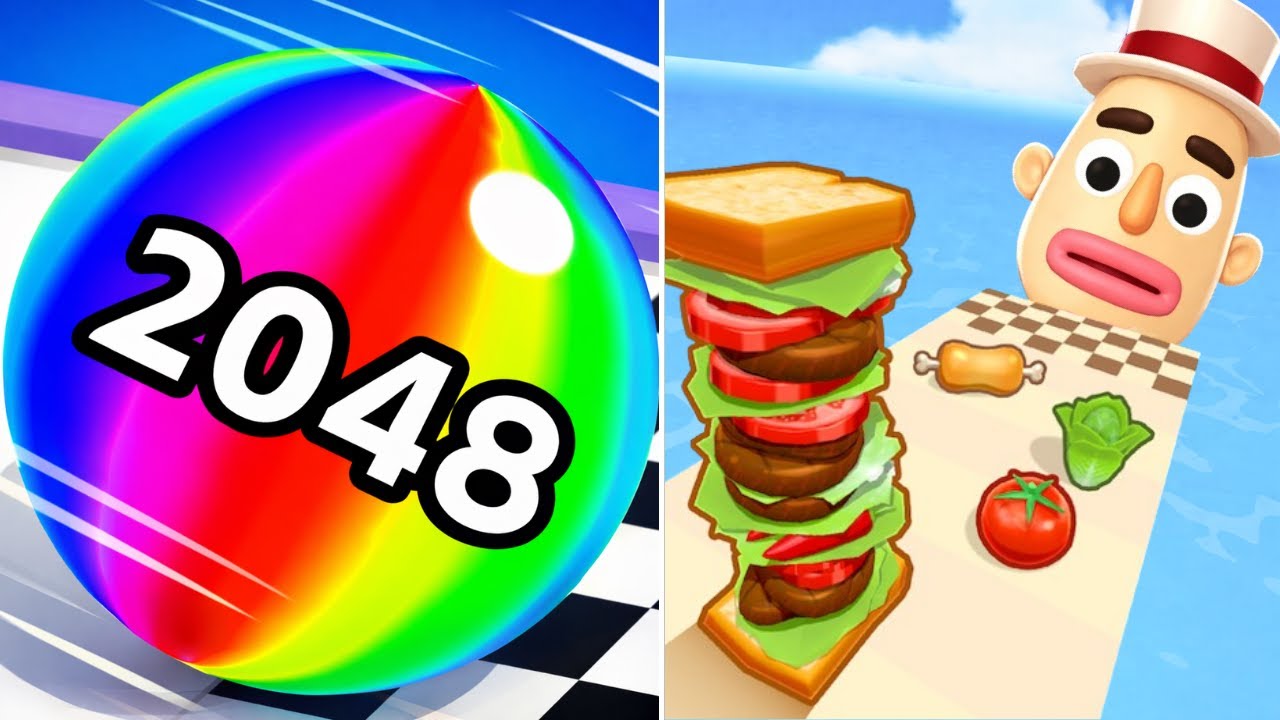Max Levels - Ball Run 2048 vs Sandwich Runner | High Score vs Fun Runner Gameplay