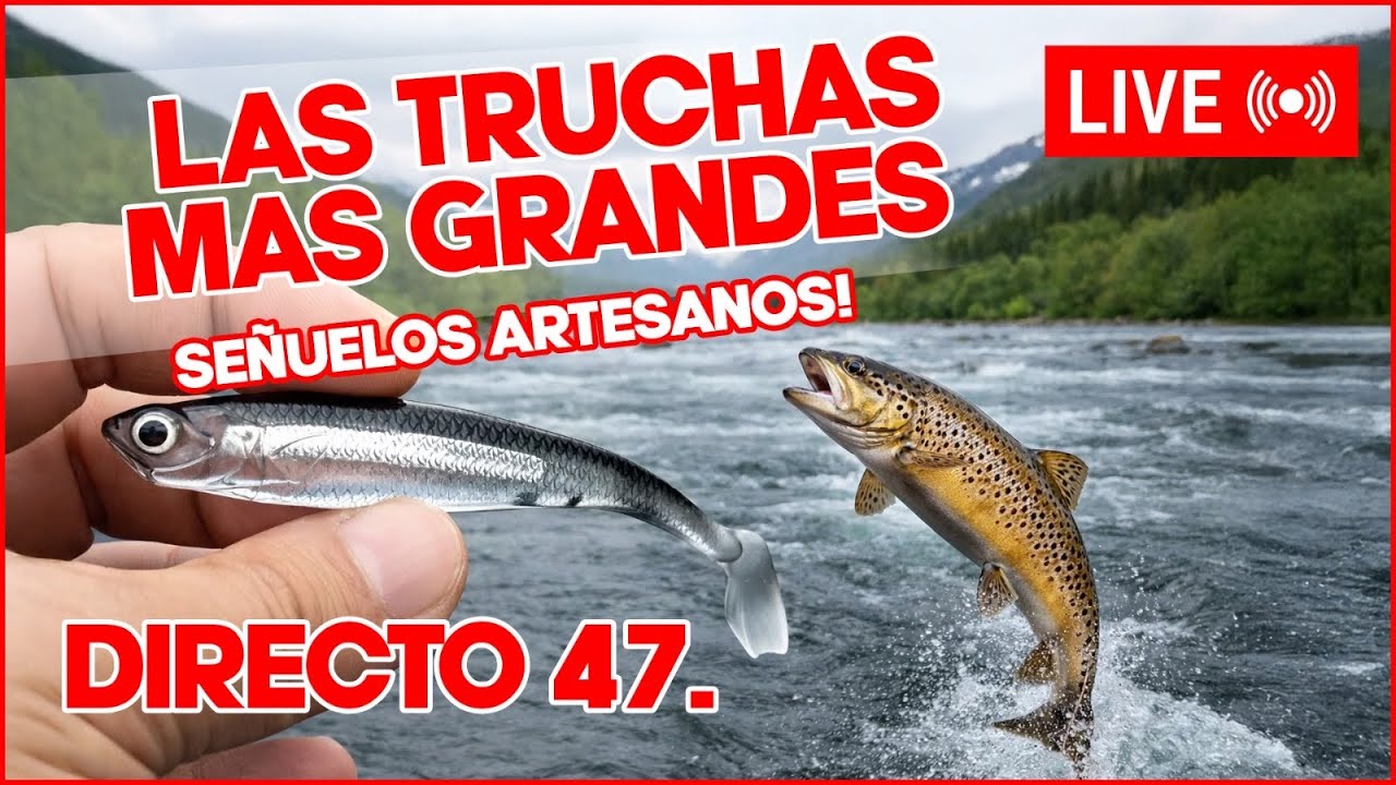 PESCA las TRUCHAS mas GRANDES 🎣 Con vinilos ARTESANOS 🔴 Inicio de Temporada
