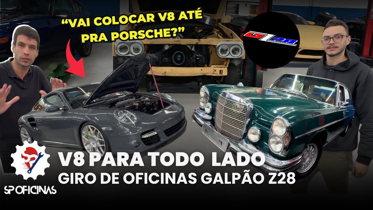 Giro de Oficinas “V8, MERCEDES e até uma PORSCHE! 😱 O segundo round no Galpão Z28!”