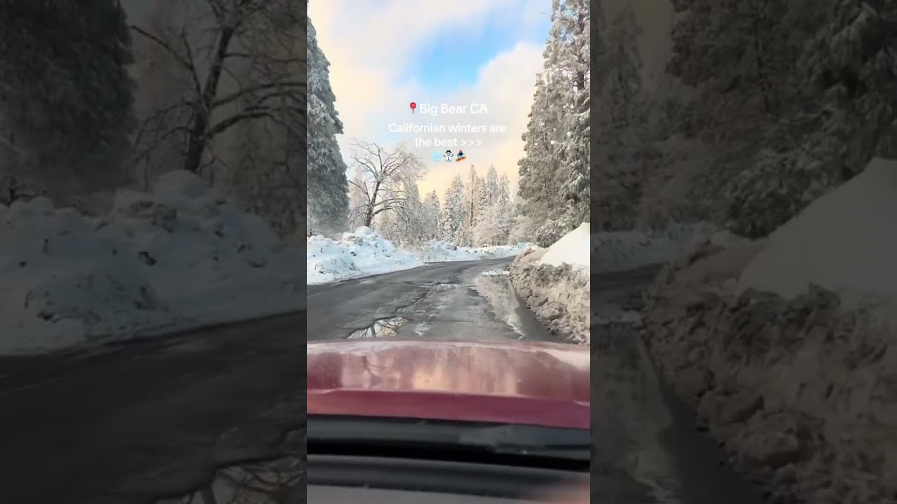 📍Big Bear California during Winter ❄️ #bigbear #california #winter