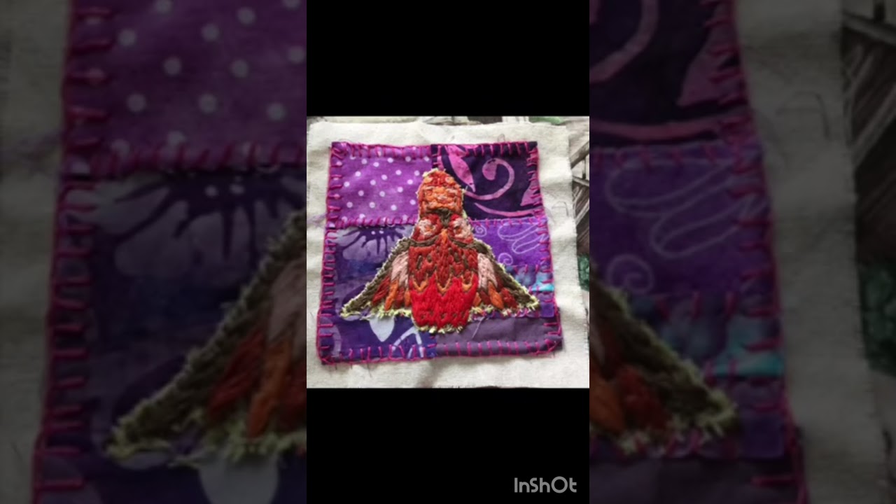 Sewingtube slow #stitcheryswap with​⁠ ​⁠​⁠​⁠​⁠​⁠​⁠​⁠@artyfartyannie #Sewing #quilting #applique