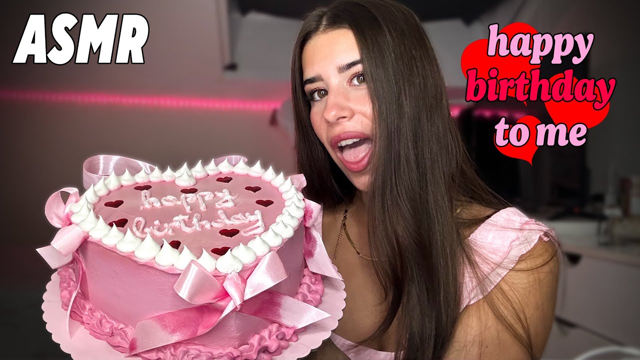 ASMR COMIENDO TARTA POR MI CUMPLE 🎂🍰💕