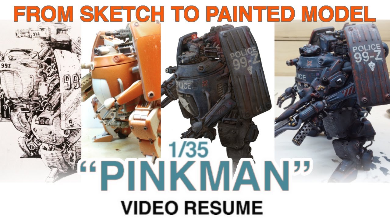 Kallamity 1/35 PINKMAN-from sketch to painted model-