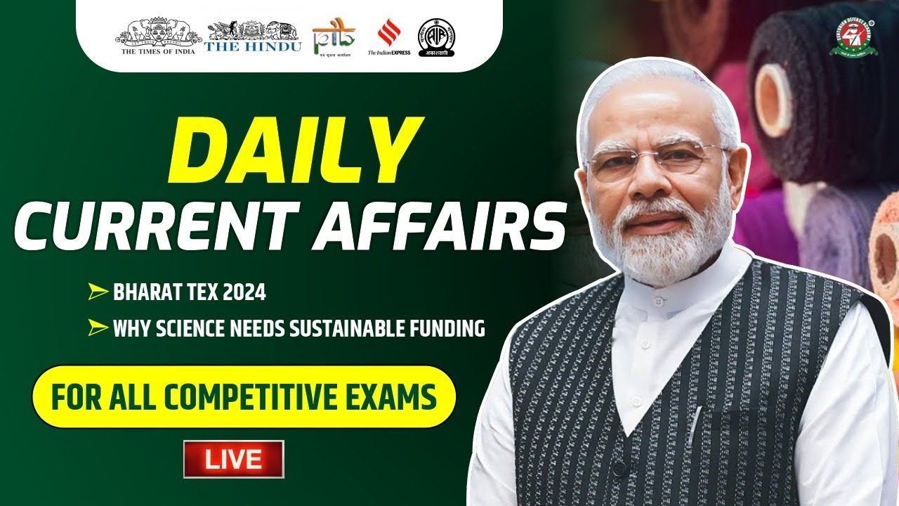 1st March 2024 Current Affairs | Daily Current Affairs Important Question for NDA/CDS/AFCAT Exam