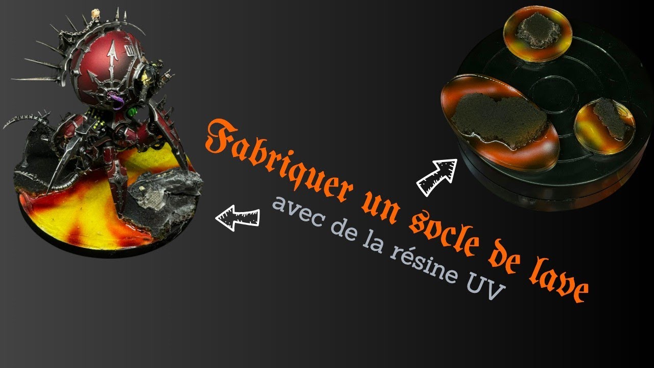 Comment faire un socle de lave avec de la résine UV !