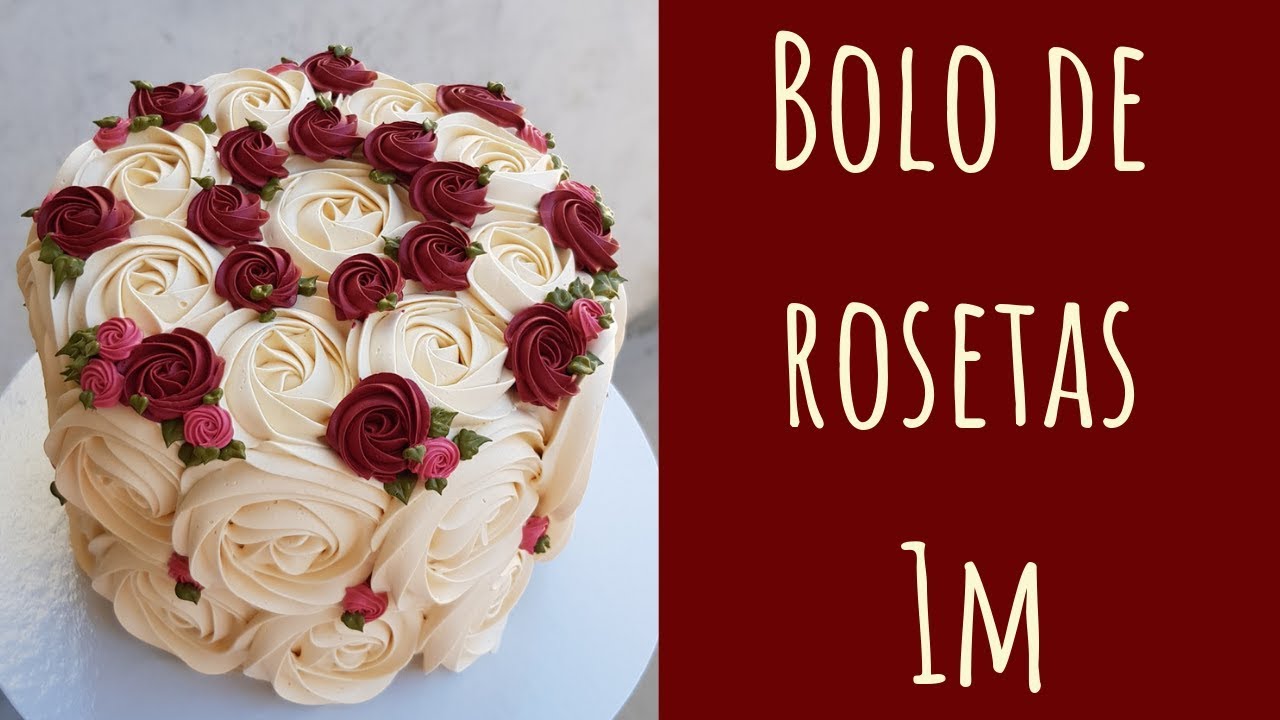 BOLO DE ROSETAS 1M | Como fazer o topo perfeito