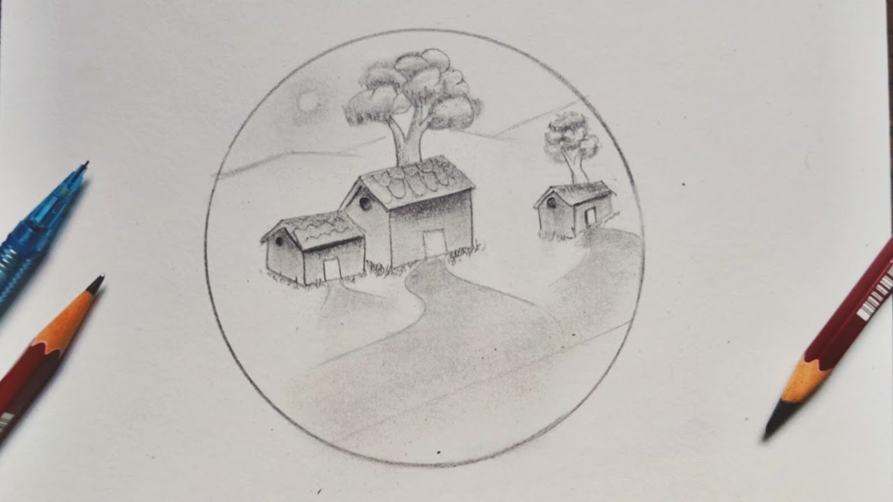 How to draw house | Step by step 