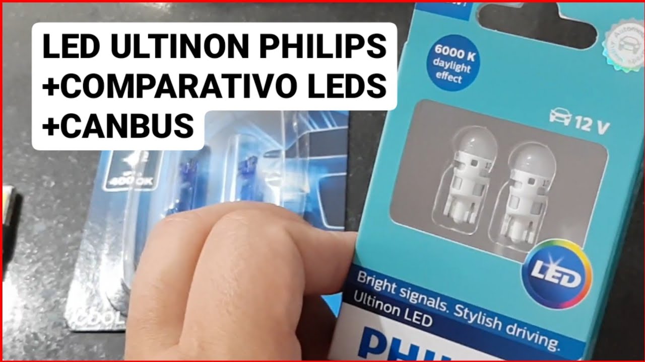 LED PHILIPS ULTINON+comparativo outros LEDs+CANBUS