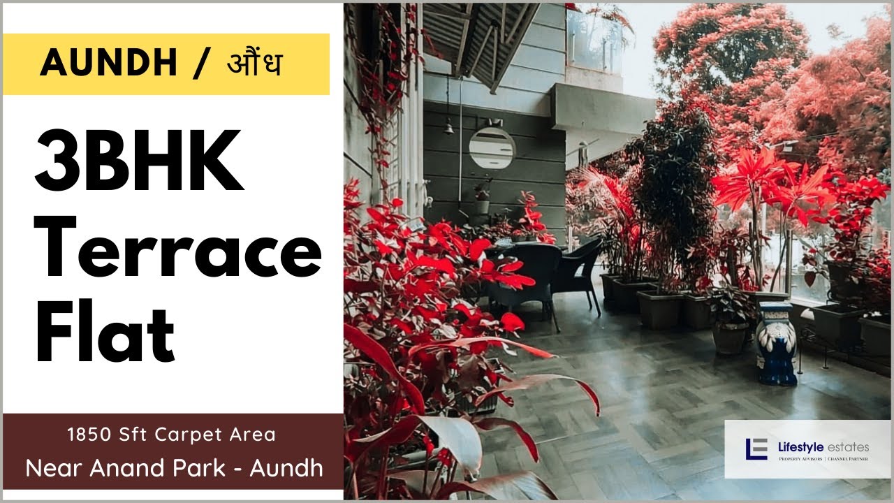 1850 sft Carpet Area 3BHK Terrace Apartment for Sale in Aundh-  near Anand Park. Urgent Resale