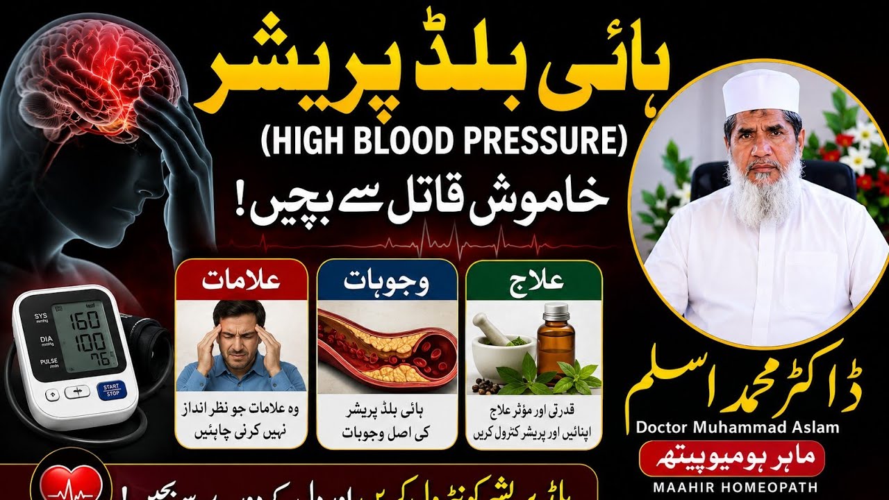High Blood pressure Treatment in Homeopathy |Urdu|Homoeo Dr Muhammad Aslam| #high bp |#heartproblem