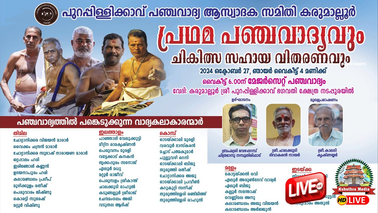 🔴LIVE : MAJORSET  PANCHAVADYAM 2024 | SREE PURAPPILLYKKAVU BAGAVATHY TEMPLE | KARUMALLUR