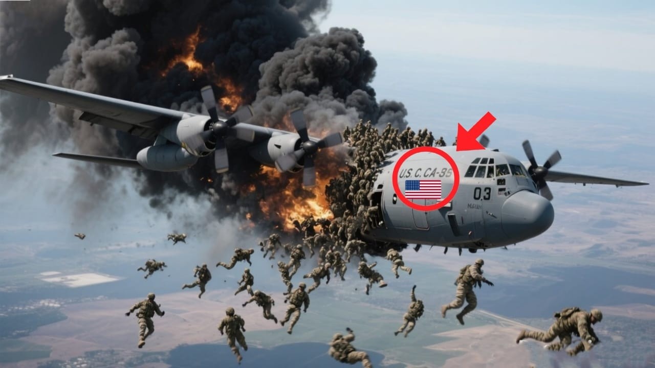 Сегодня! Американский C-130 с 500 элитными солдатами на борту был сбит российским Су-57.
