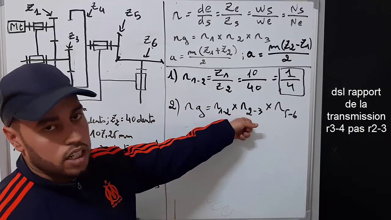 Bac technique 2020 : exercice engrenage (partie mecanique)