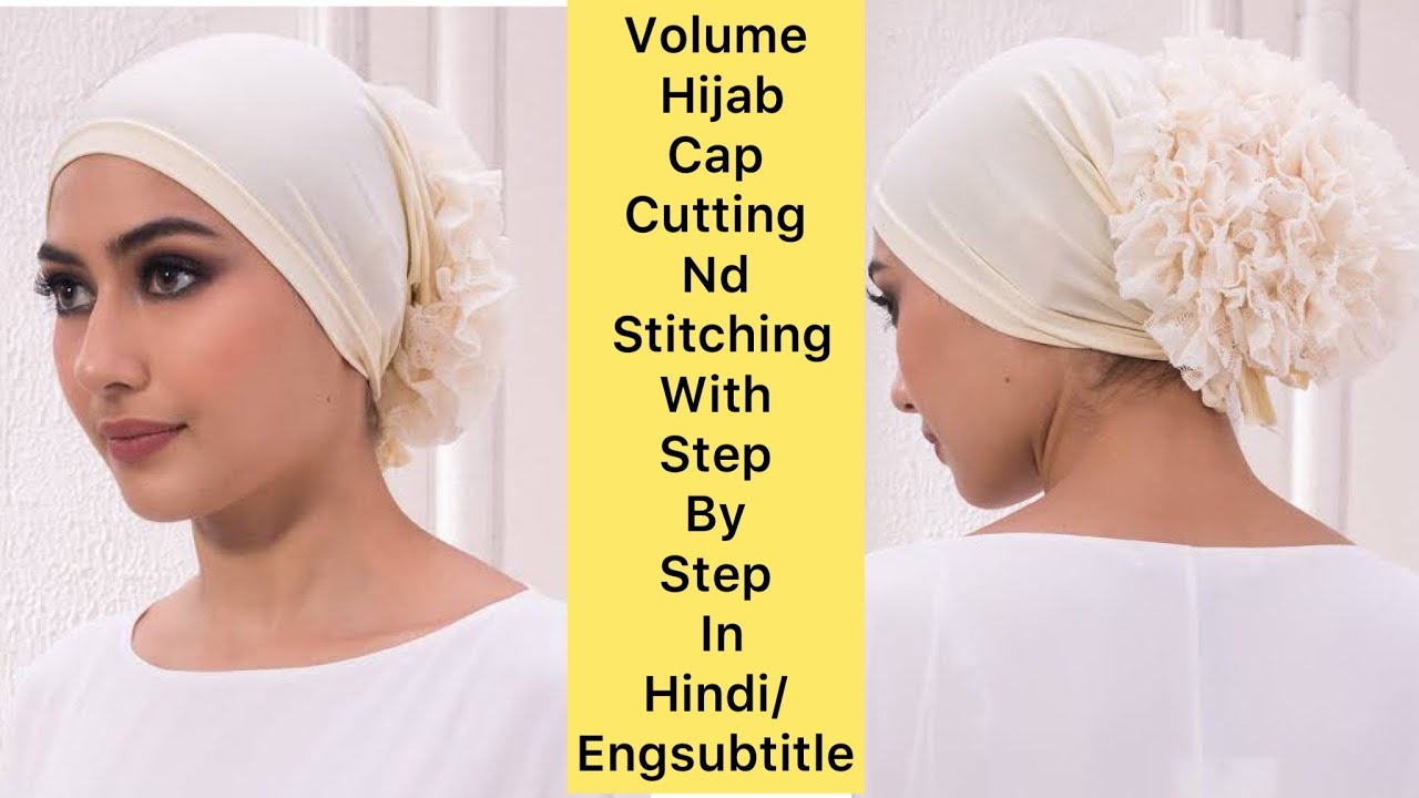 Volume Hijab Cap/Turban/Volumizing Hijab Cap/Hijab Cap With Bun Cutting nd Stitching With T-Shirt