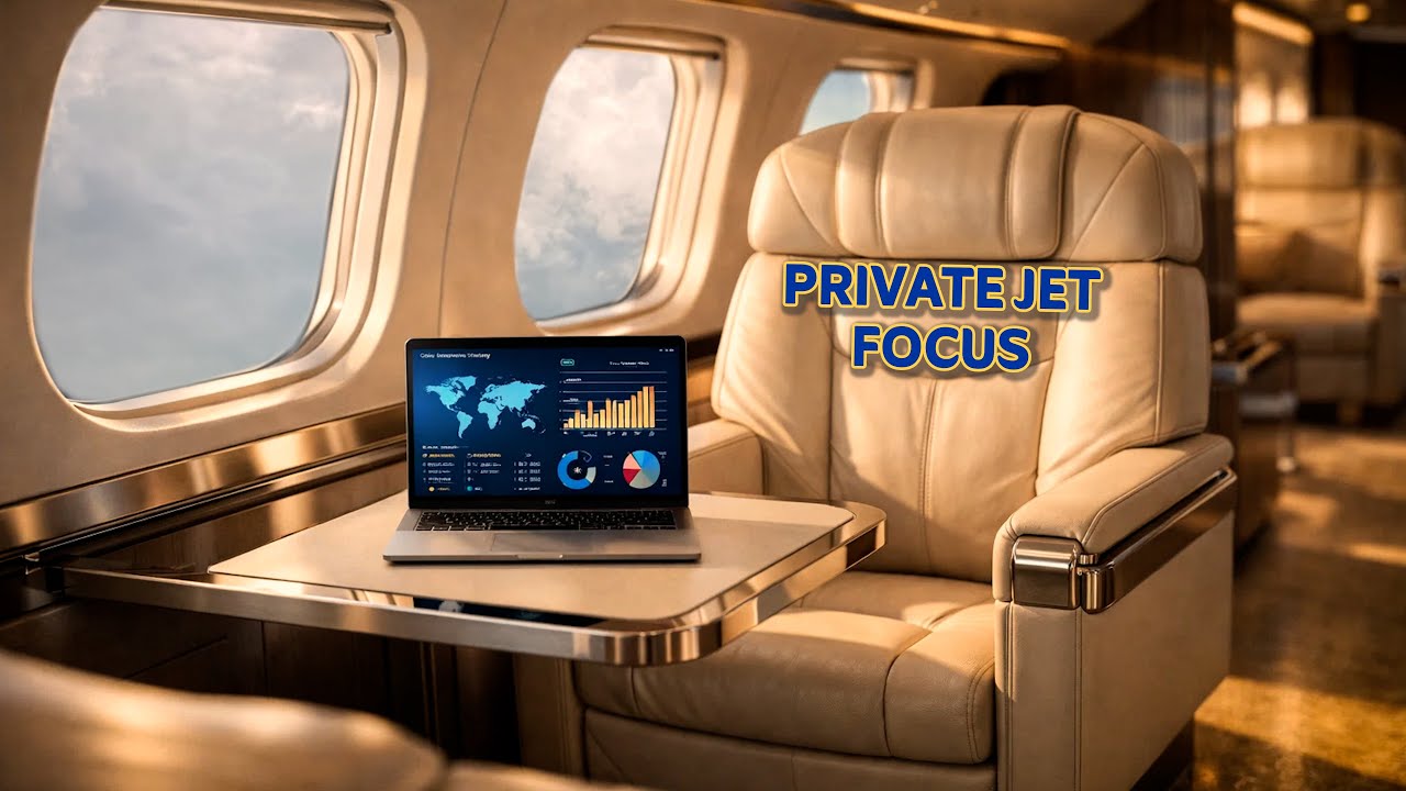 Private Jet Focus Session | Luxury Music for Deep Work & Calm Productivity
