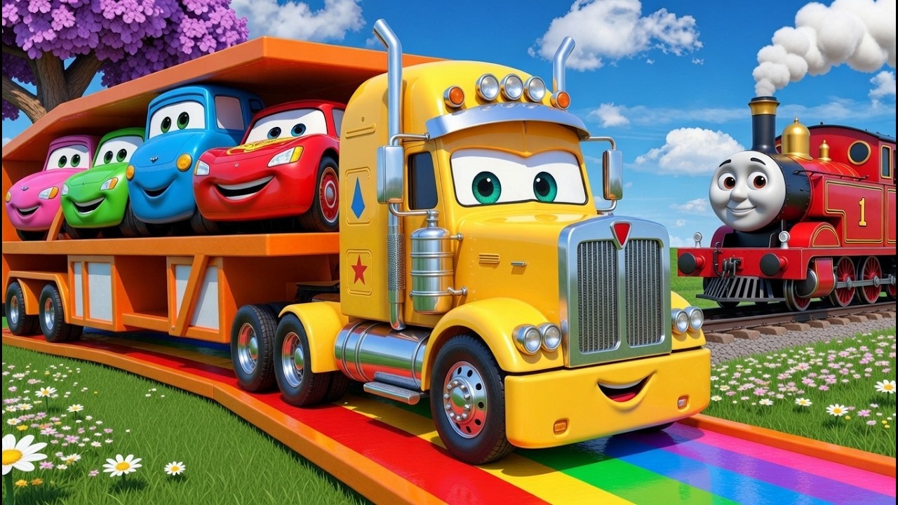 GIANT KAMAZ SQUEEZER Tow Mater Truck Eater VS Cars Lightning McQueen Escape Monster BeamNG.drive #6