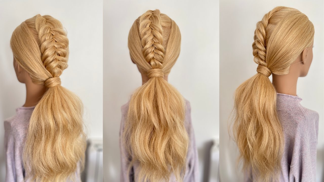 Mohawk Dutch fishtail braid with stylist ponytail 💫 Perfect hairstyle for festival or special event