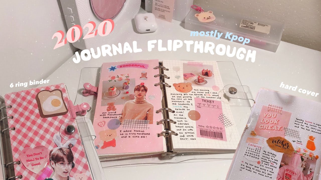 Journal flipthrough for 2020 🎀 ( 6 ring binder + bullet journal) 🍧